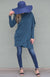 Aubergine Purple Women&#39;s Merino Wool Long Sleeve Wrap Around Cardigan
