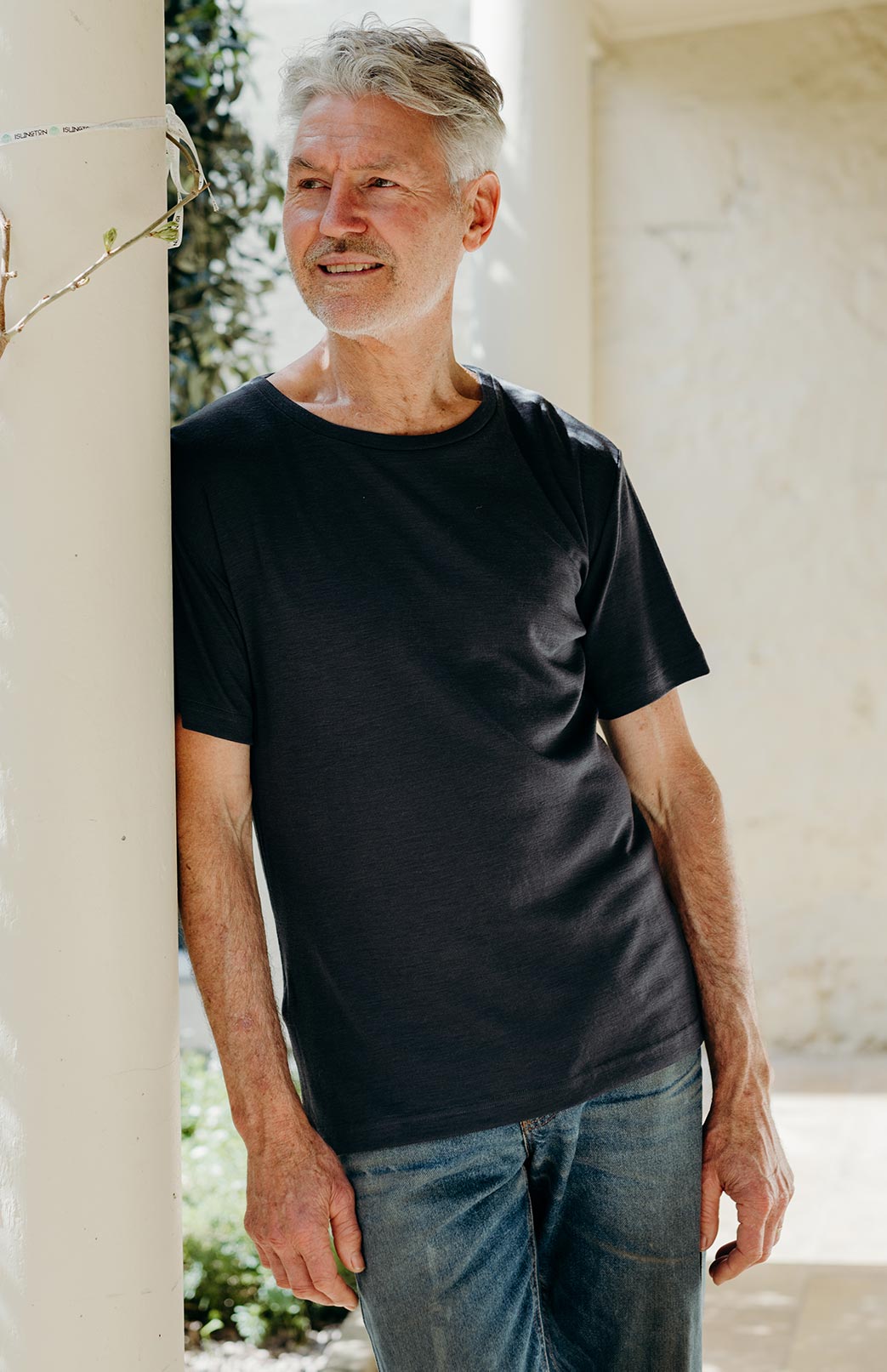 Steel Grey Men's Merino Wool Short Sleeved T-Shirt