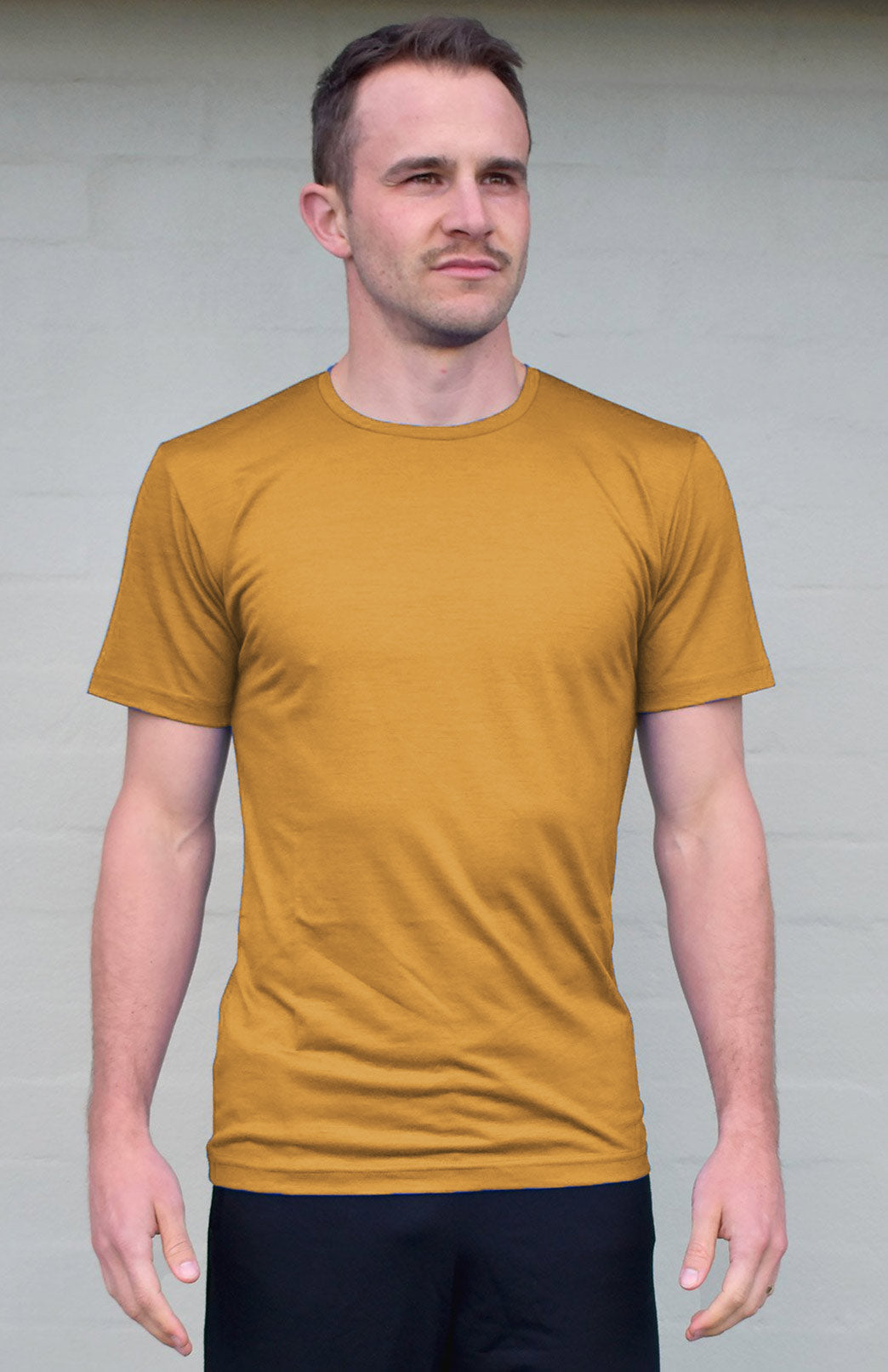 Dark Mustard Men's Merino Wool T-Shirt