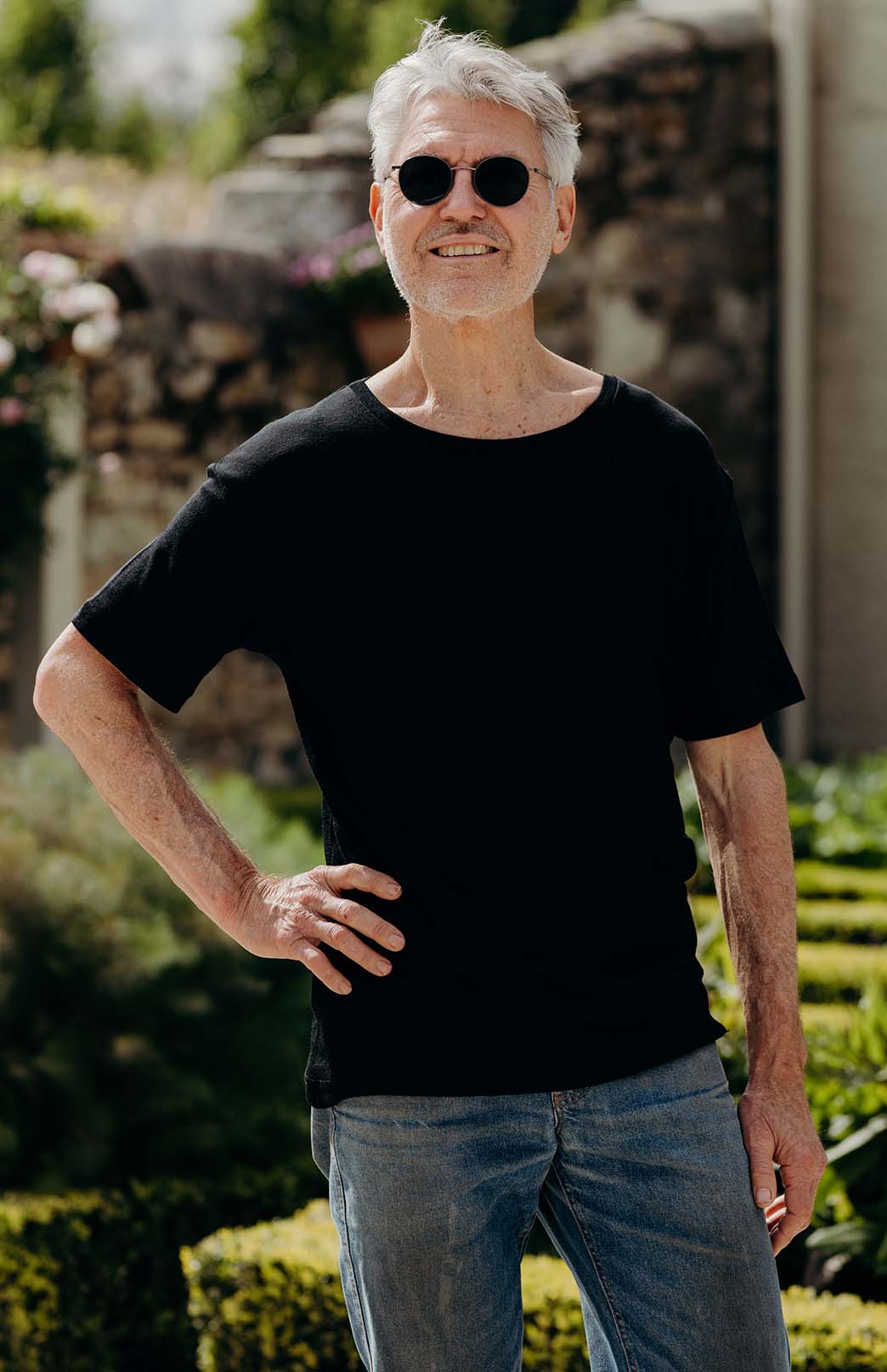 Black Men's Merino Wool Short Sleeved T-Shirt