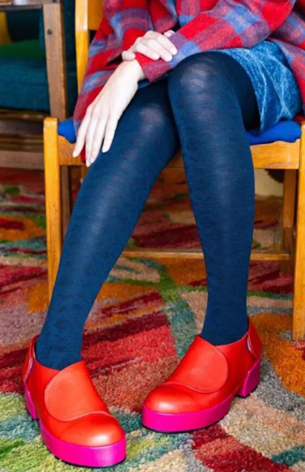 Deco - Navy Merino Wool Tights