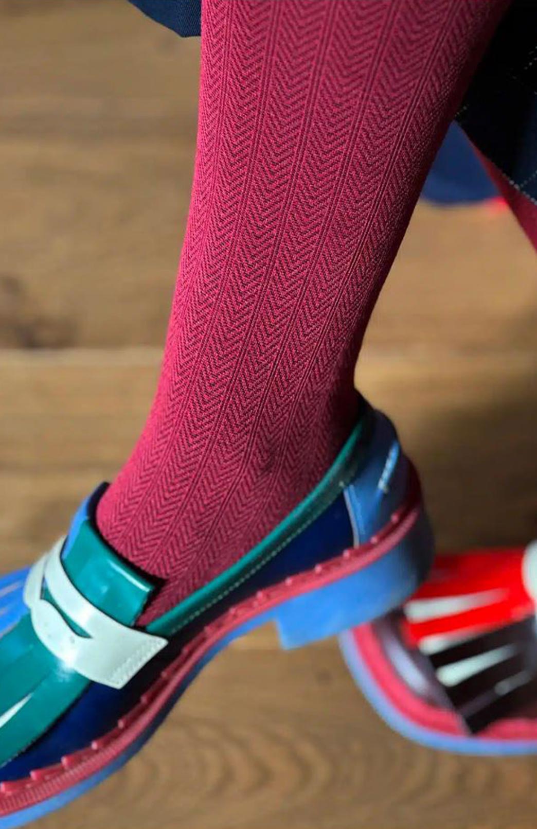 Martini - Crimson Merino Wool Tights