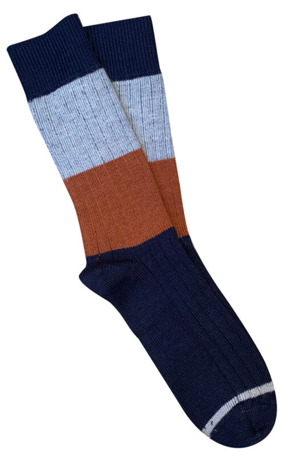 Chunky Rib - Midnight Navy Merino Wool Socks