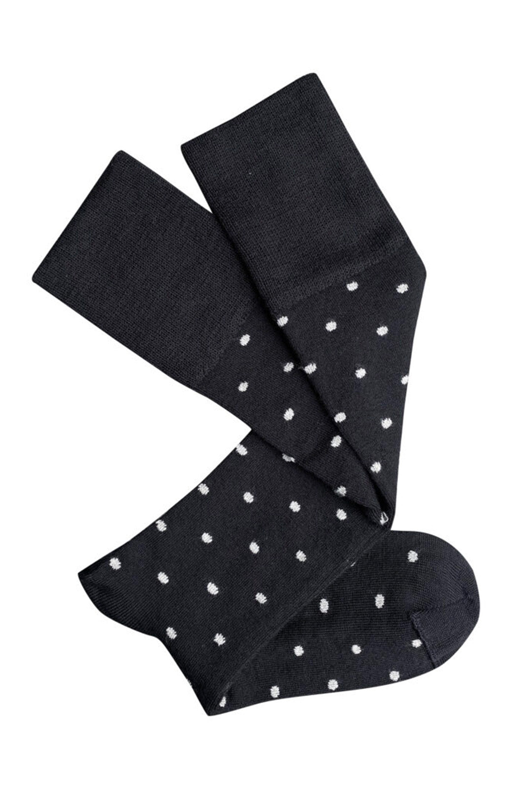 Dotty - Black with Taupe Spots Merino Wool Socks
