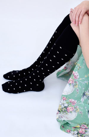 Dotty - Black with Taupe Spots