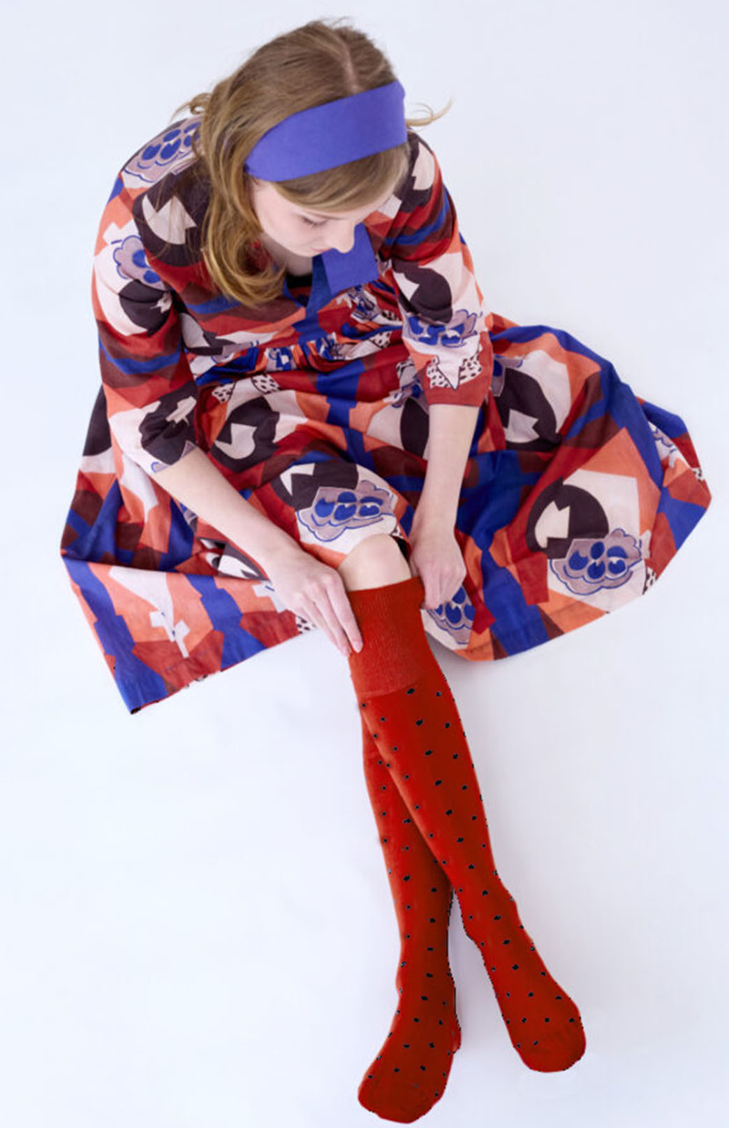 Dotty - Paprika with Black Spots Merino Wool Socks
