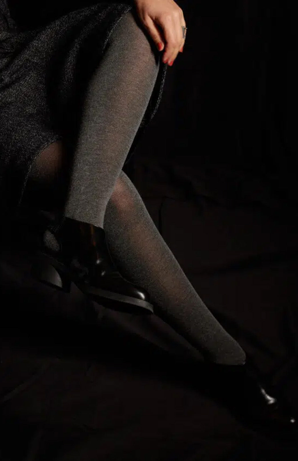 Capsule - Grey Merino Wool Tights