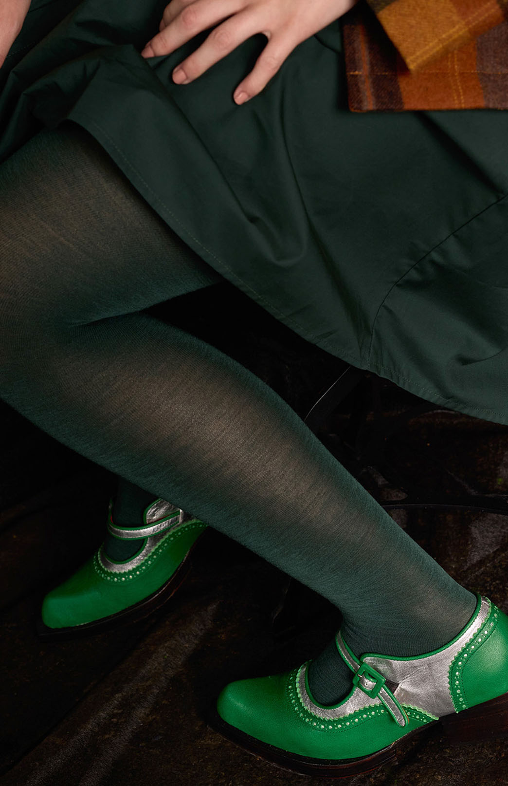 Luxe - Emerald Green Merino Wool Tights