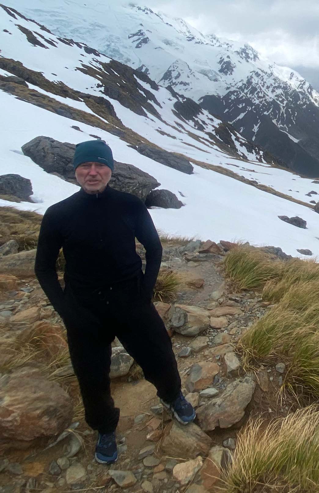 Black Men's Merino Wool Fleece Track Pants