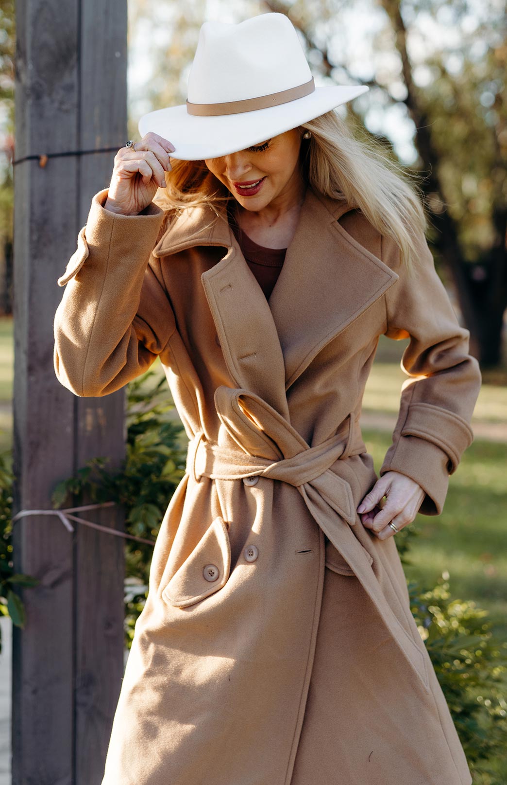 Camel Women's Trench Coat sample