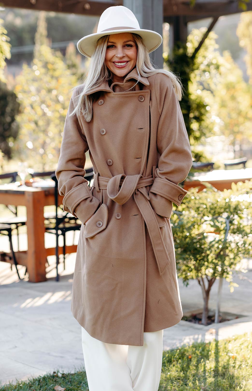 Merino Wool & Cashmere Trench Coat