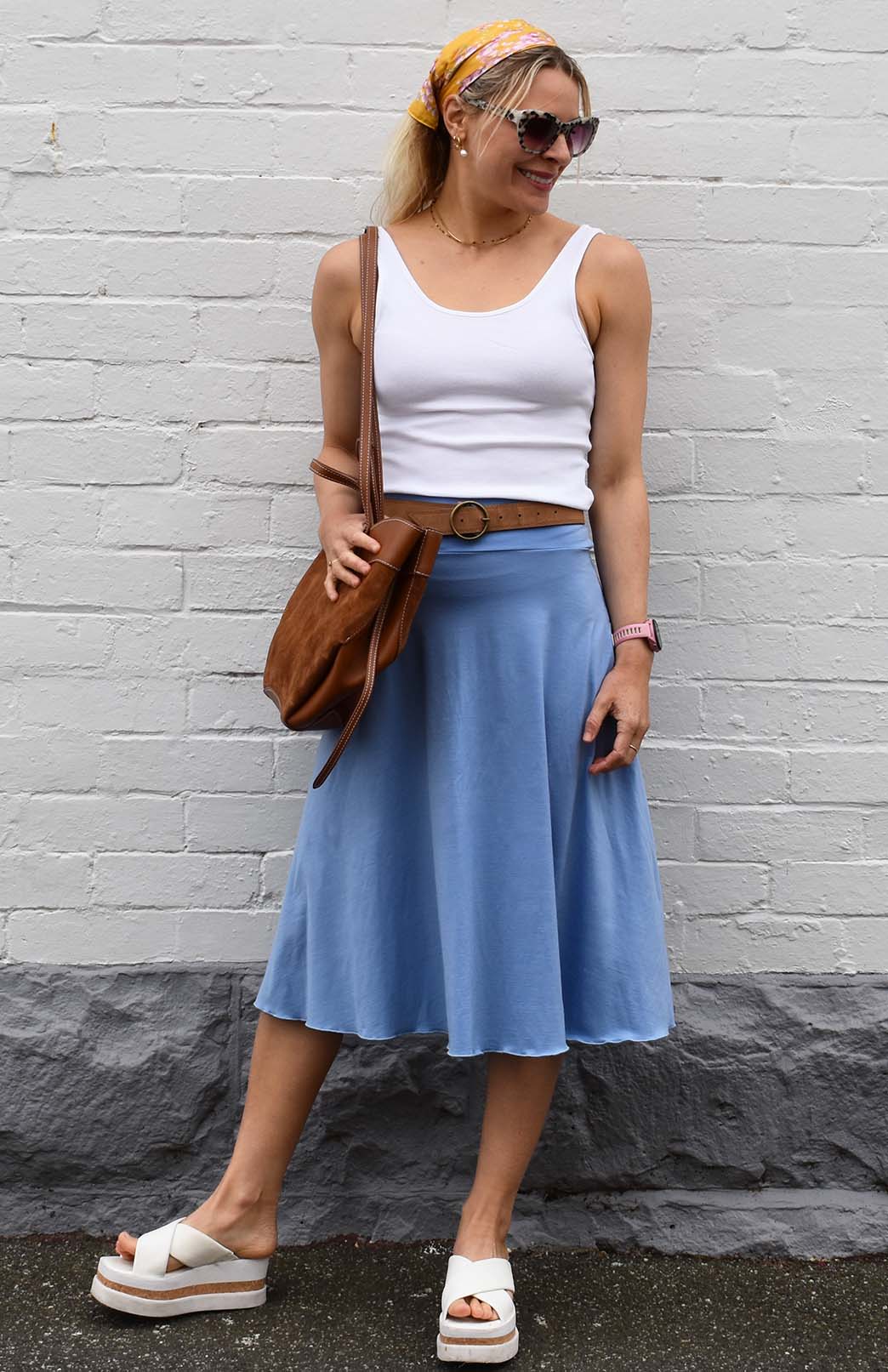 Jacaranda Blue Women's Merino Wool Twirl Skirt