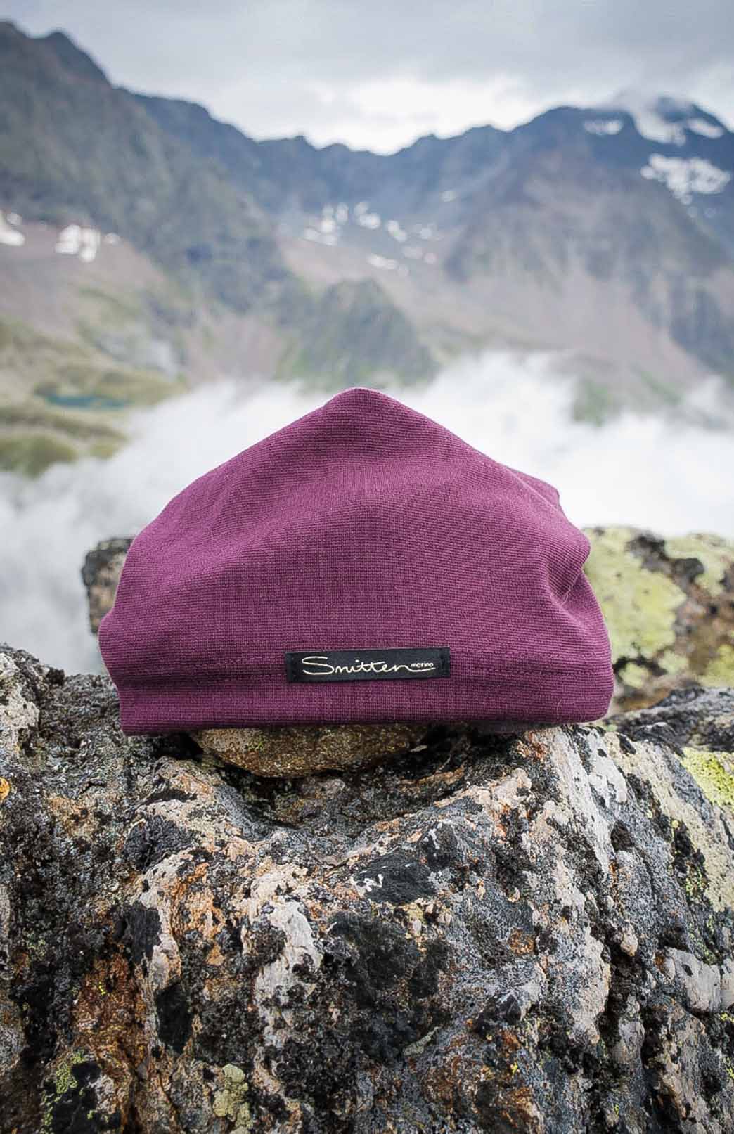 Aubergine Purple Unisex Merino Wool Thermal (360g) Beanie
