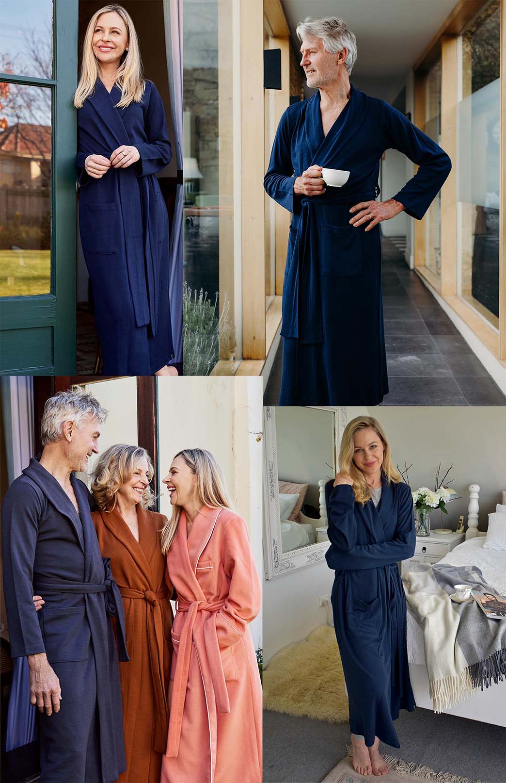 Unisex Dressing Gown - Ponte Superfine Merino Wool Unisex Dressing Gown
