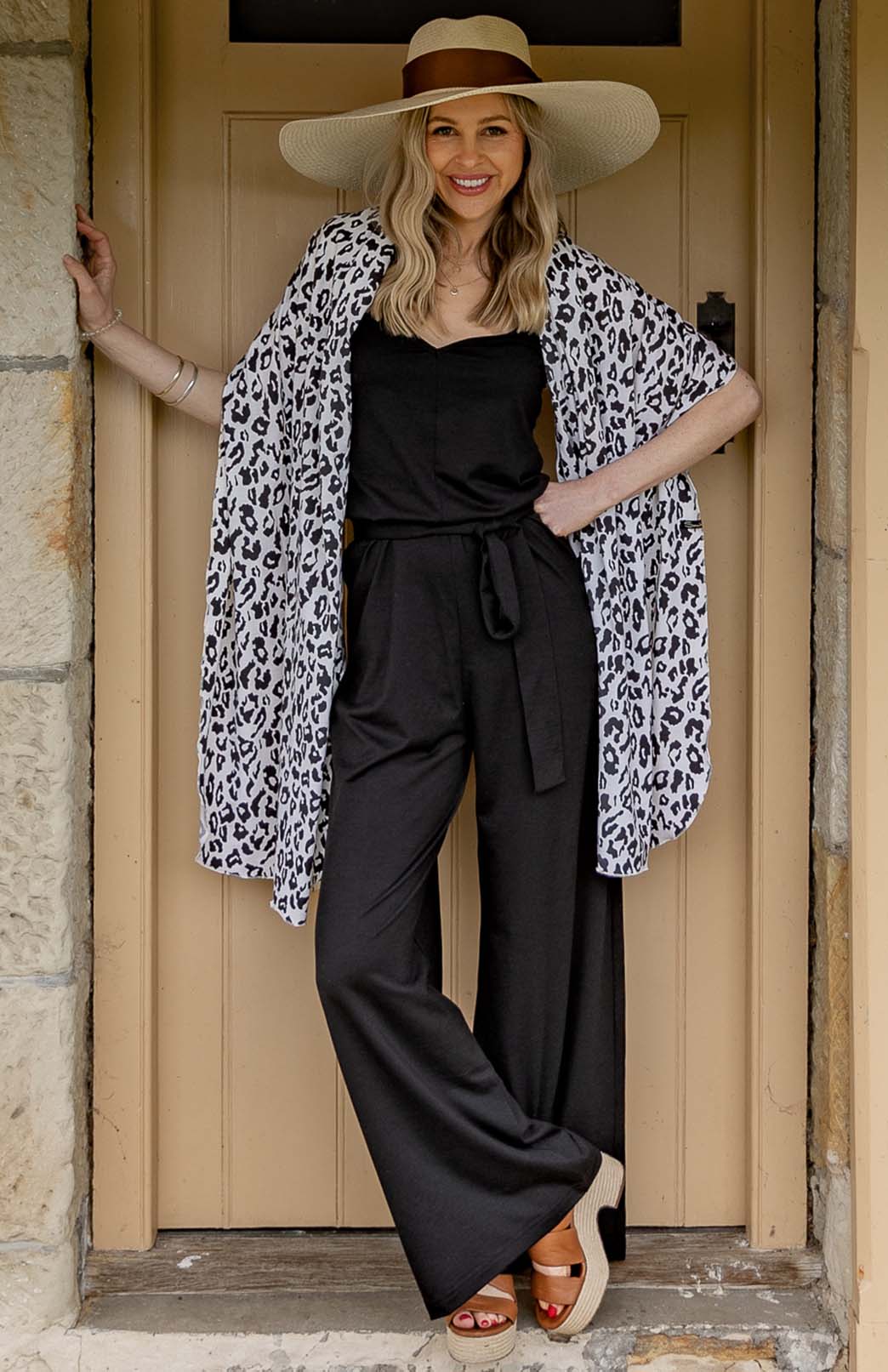 Black Women's Merino Wool Sleeveless Jumpsuit