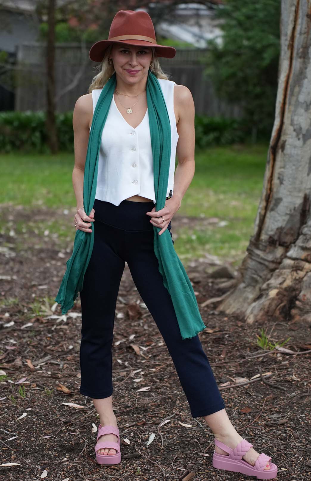 Vintage Ivory Women's Merino Wool Sleeveless Waistcoat Vest