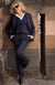 Obsidian Grey Herringbone Women&#39;s Superfine Merino Wool Herringbone Straight Leg Pants 
