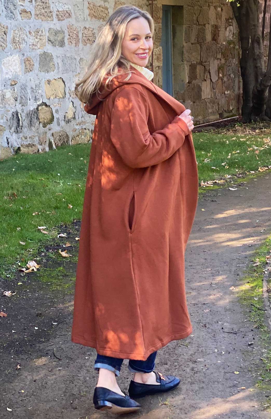 Cinnamon Women's Merino Wool Fleece Winter Coat 