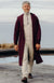 Aubergine Purple Women&#39;s Merino Wool Fleece Winter Coat 
