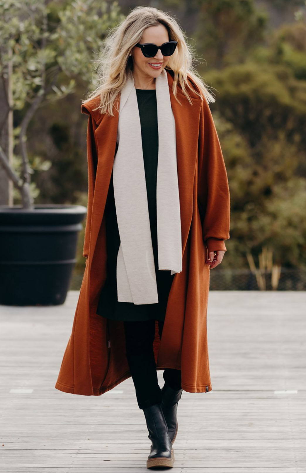 Cinnamon Women's Merino Wool Fleece Winter Coat 