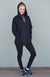 Black Women&#39;s Merino Wool 270gsm Fleece Elastic Waist Thermal Winter Leggings &amp;amp; Yoga Pants 
