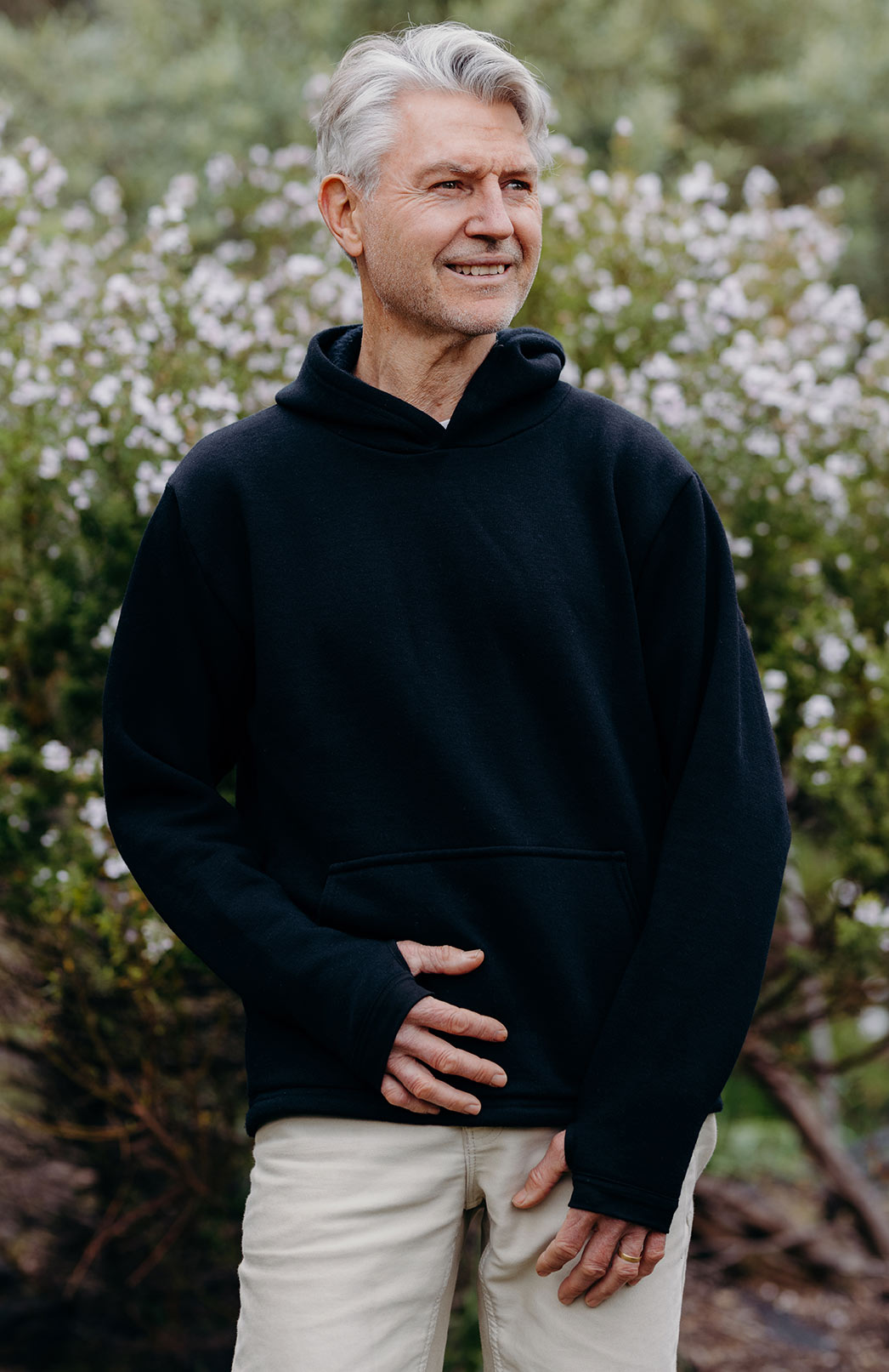 100% Wool Fleece Hoody Updated Men's Merino Wool Fleece Hoody with Front Pocket