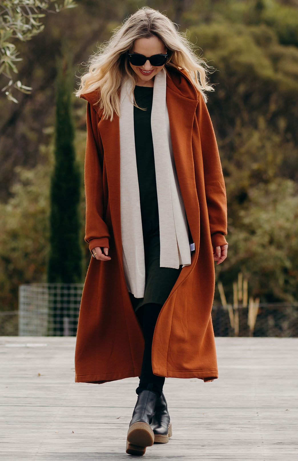 Cinnamon Women's Merino Wool Fleece Winter Coat 