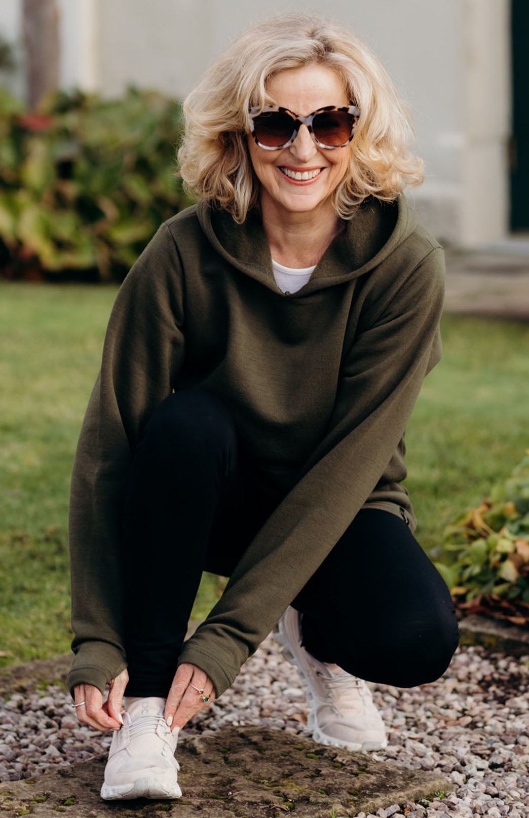 Olive Green Women's Merino Wool Thermal Fleece Hoody