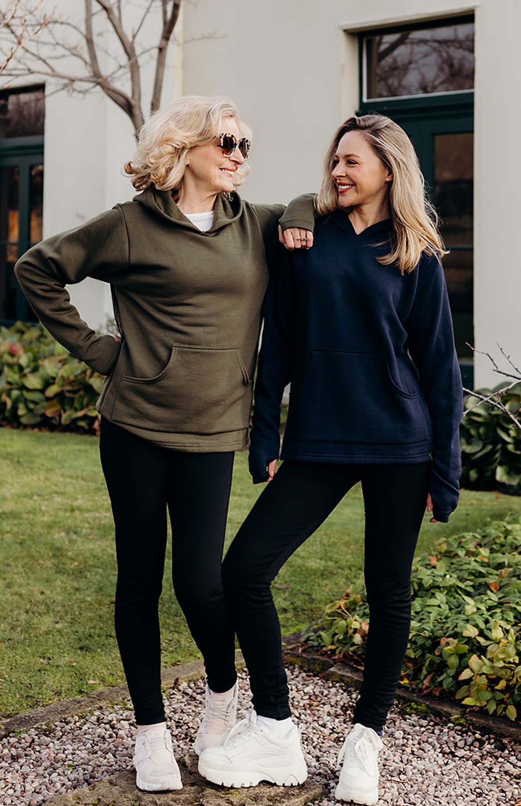 Olive Green Women's Merino Wool Thermal Fleece Hoody
