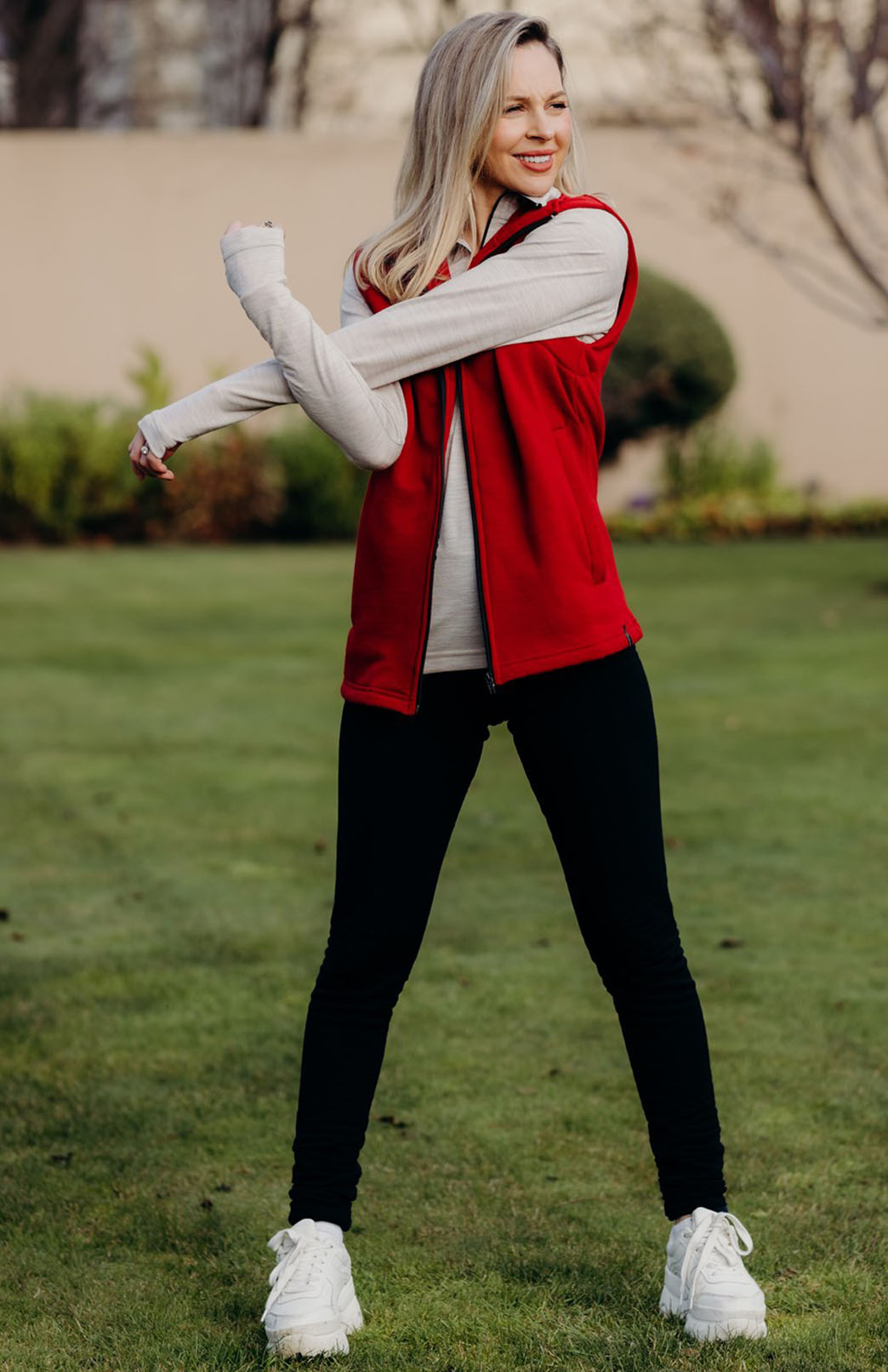 100% Wool Fleece Vest Women's Merino Wool Fleece Thermal Vest