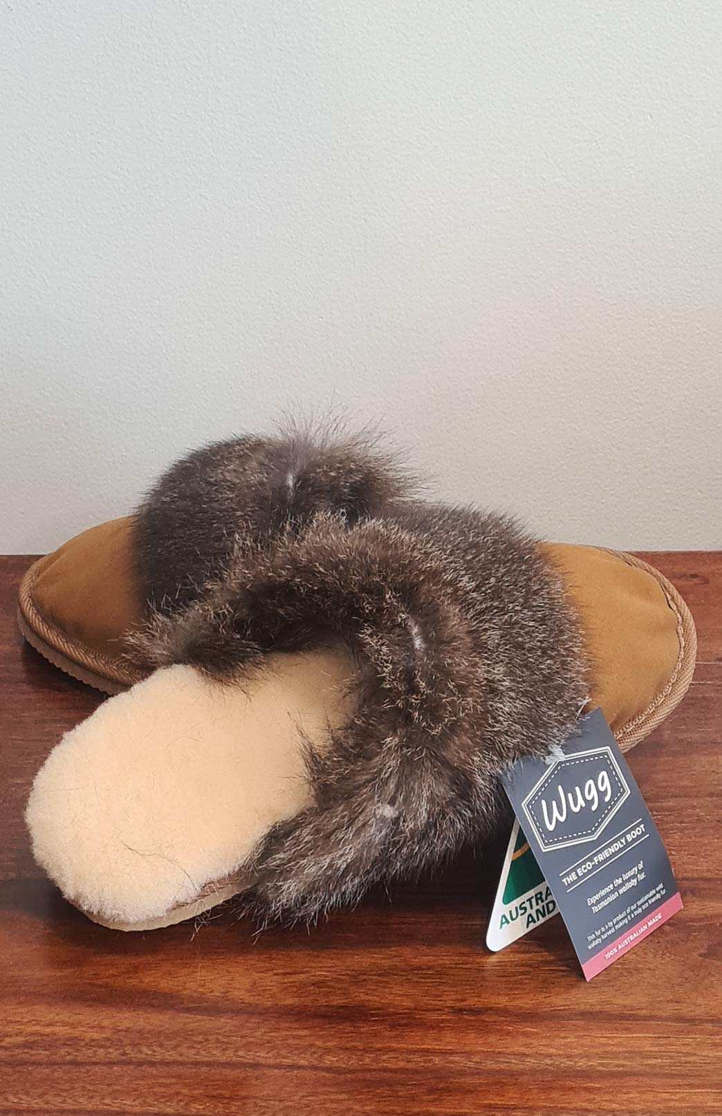 Natural Unisex Wallaby Fur Scuffs