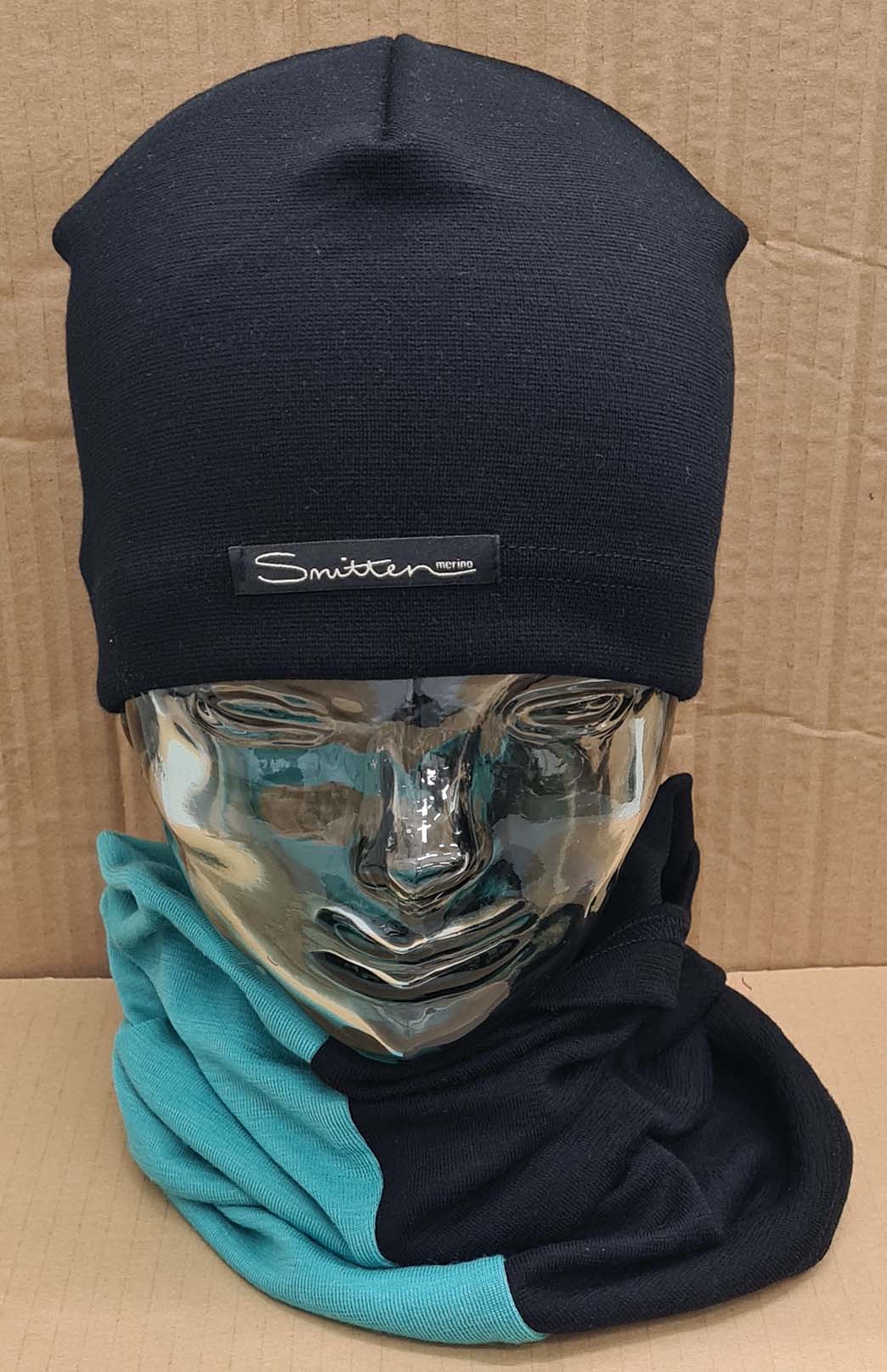 Black & Green Tones Unisex Merino Wool Thermal Neck Warmer Neck Gaiter