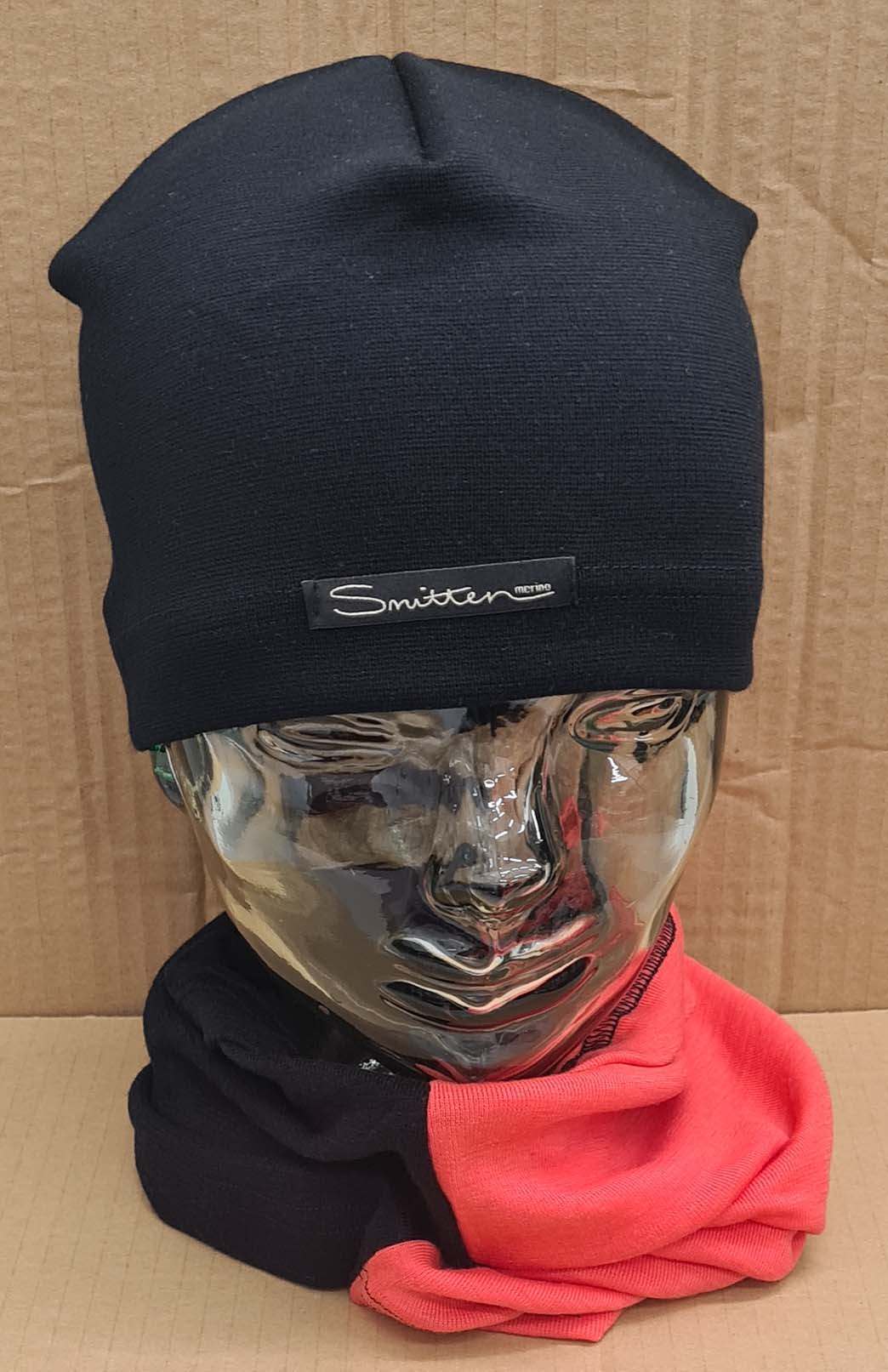 Black & Pink Tones Unisex Merino Wool Thermal Neck Warmer Neck Gaiter