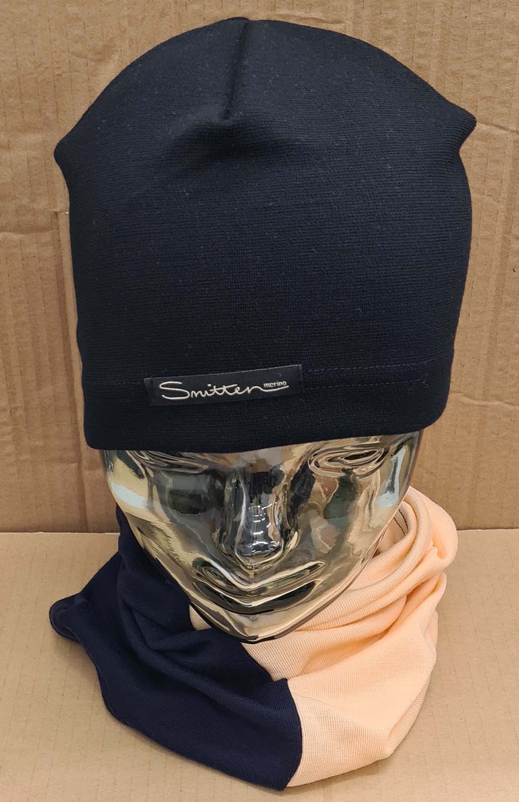 Blue & Orange Tones Unisex Merino Wool Thermal Neck Warmer Neck Gaiter