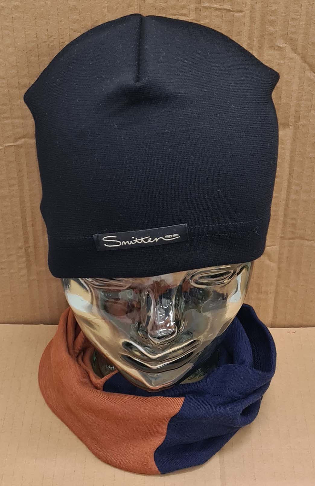 Blue & Orange Tones Unisex Merino Wool Thermal Neck Warmer Neck Gaiter