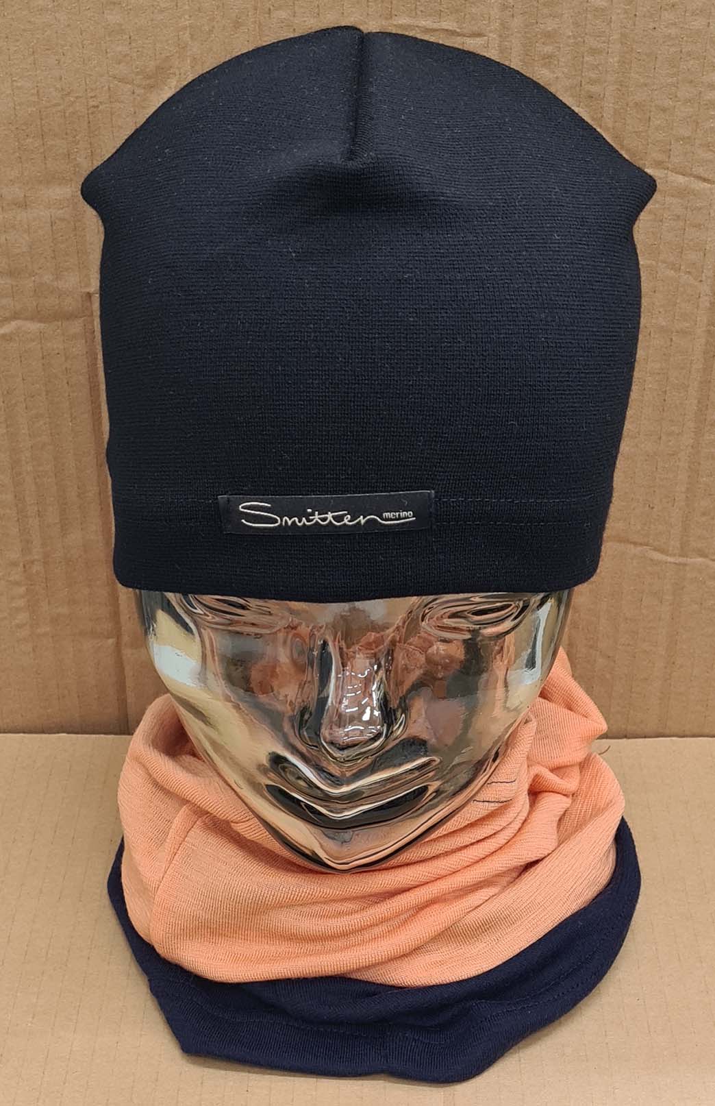 Blue & Orange Tones Unisex Merino Wool Thermal Neck Warmer Neck Gaiter