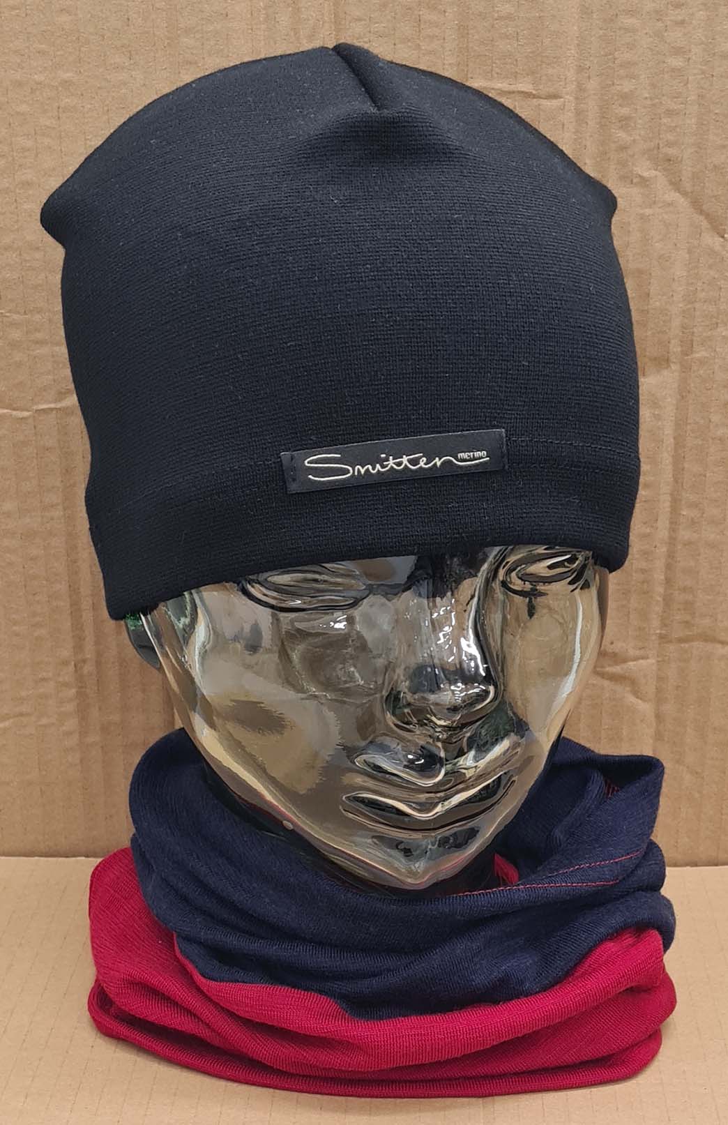 Blue & Red Tones Unisex Merino Wool Thermal Neck Warmer Neck Gaiter