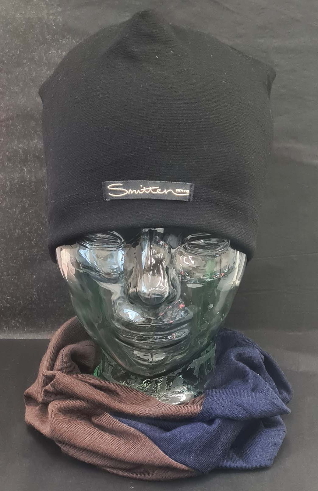 Blue & Brown Tones Unisex Merino Wool Thermal Neck Warmer Neck Gaiter