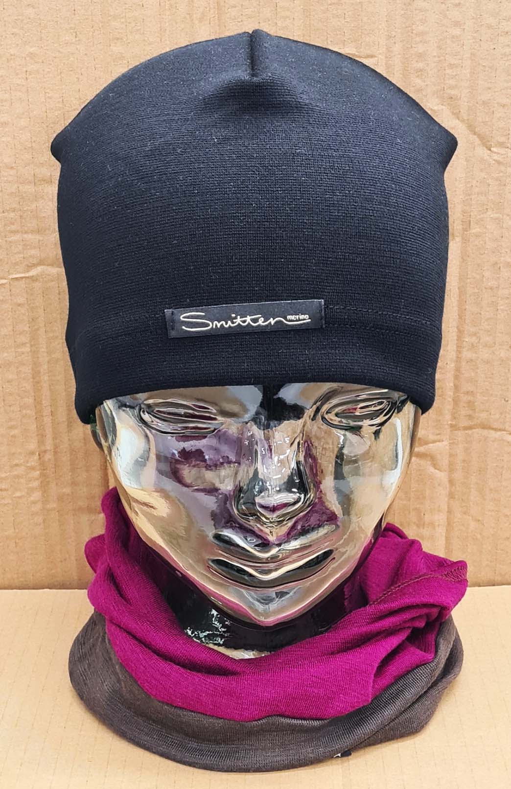 Brown & Pink Tones Unisex Merino Wool Thermal Neck Warmer Neck Gaiter