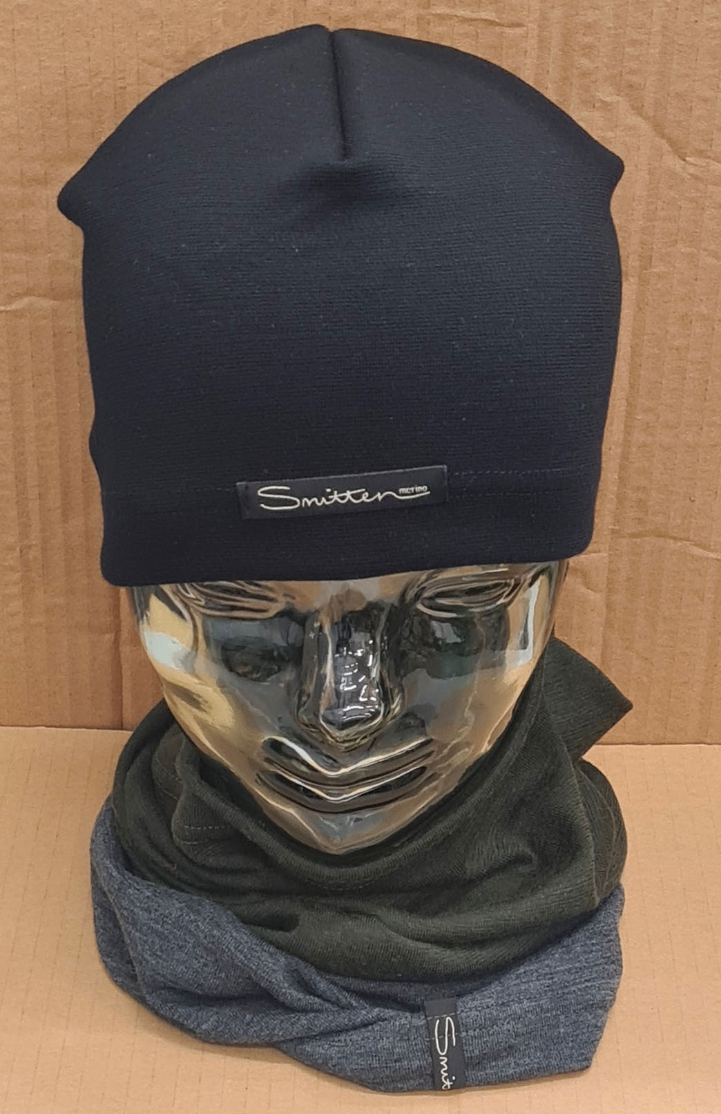 Green & Grey Tones Unisex Merino Wool Thermal Neck Warmer Neck Gaiter