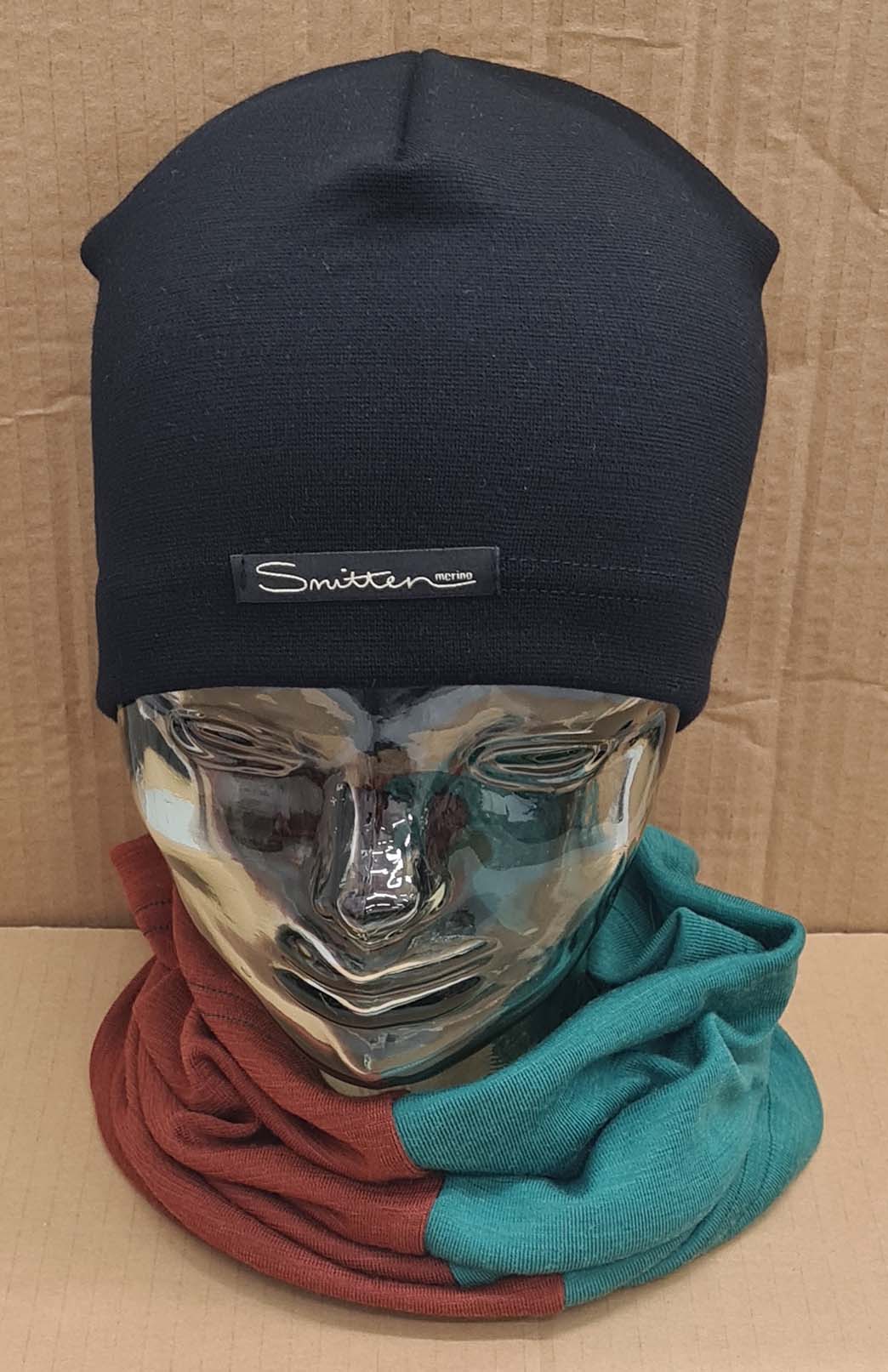 Green & Orange Tones Unisex Merino Wool Thermal Neck Warmer Neck Gaiter