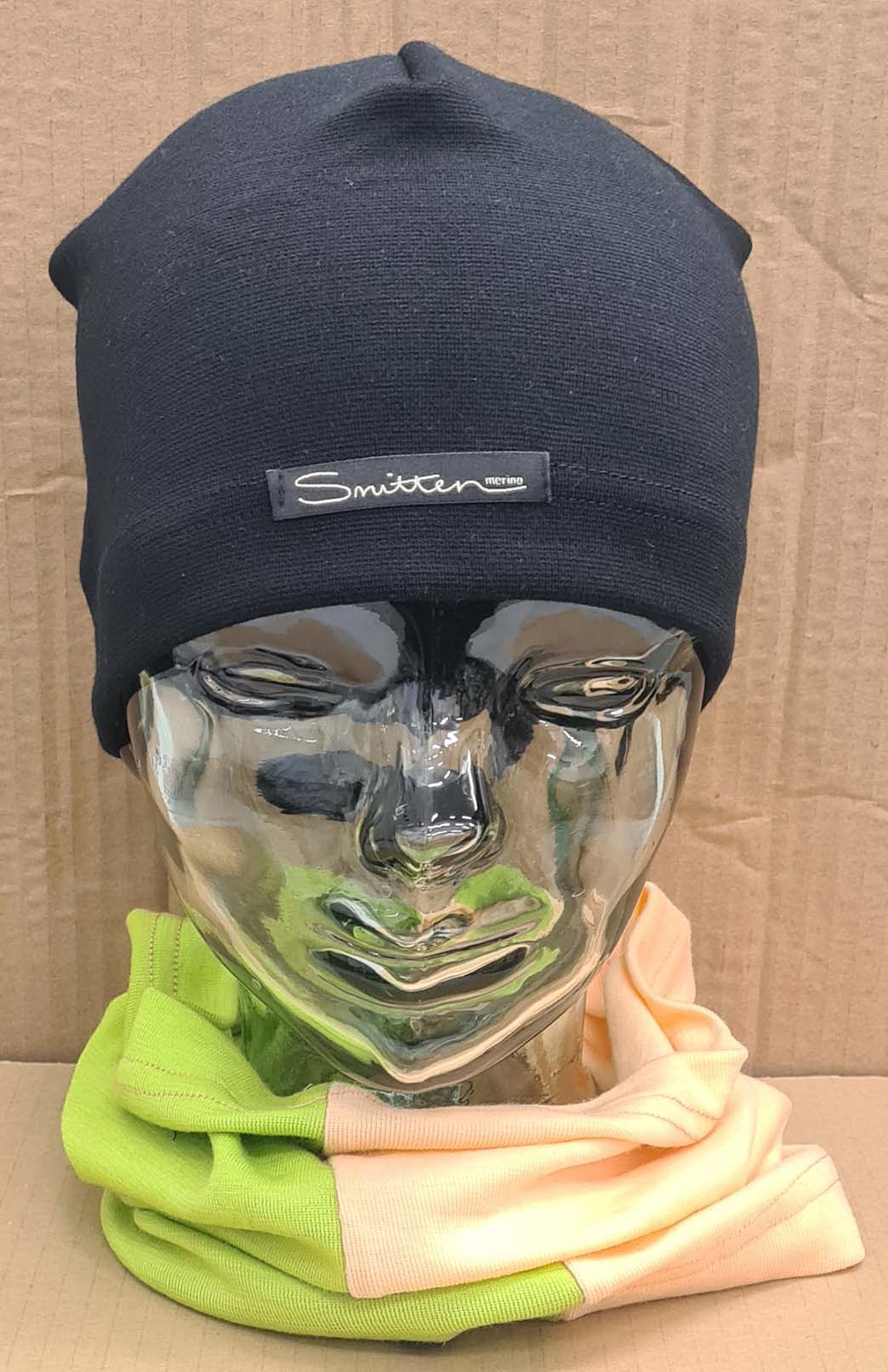 Green & Orange Tones Unisex Merino Wool Thermal Neck Warmer Neck Gaiter