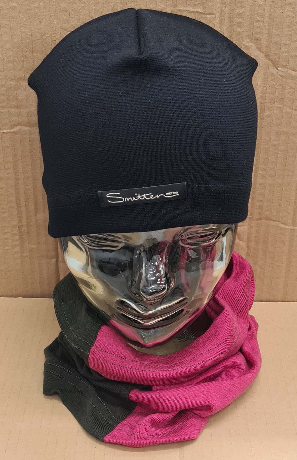 Green & Pink Tones Unisex Merino Wool Thermal Neck Warmer Neck Gaiter