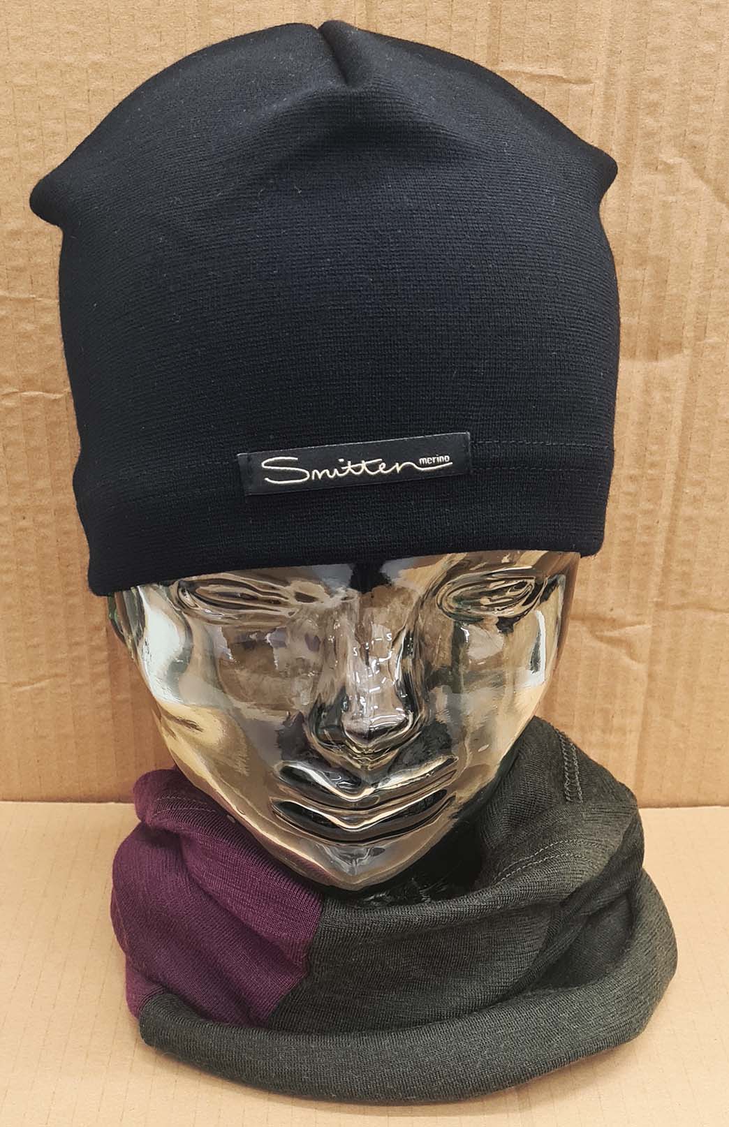 Green & Purple Tones Unisex Merino Wool Thermal Neck Warmer Neck Gaiter