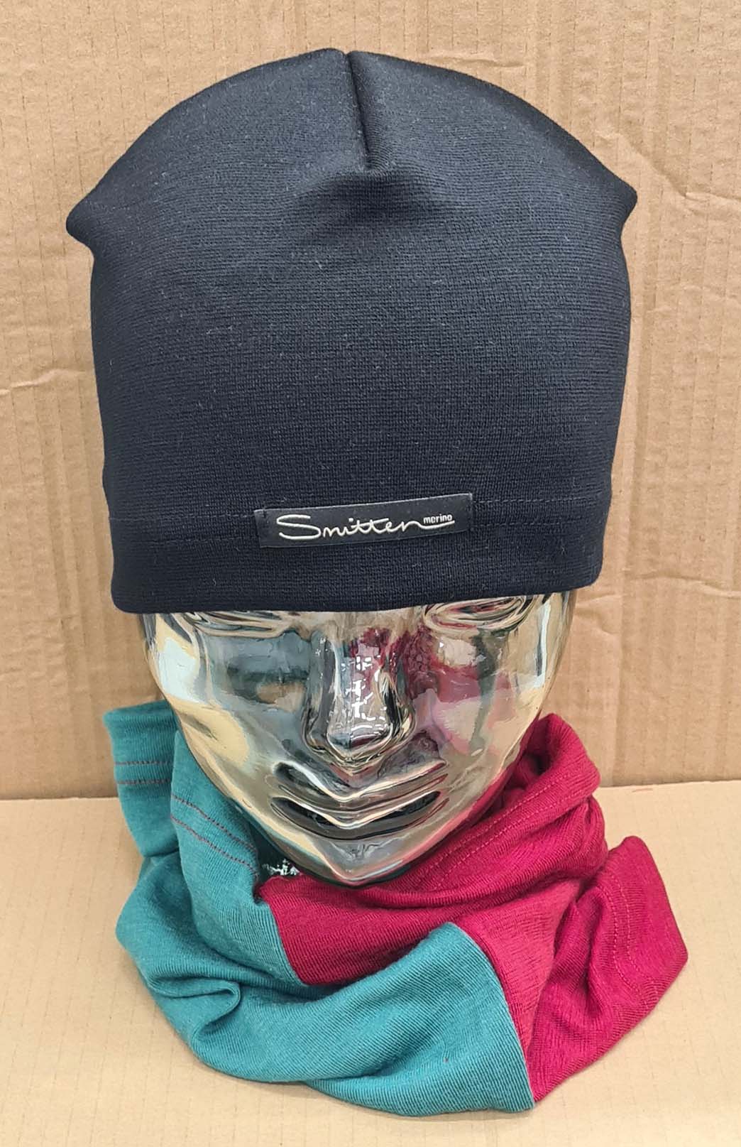 Green & Red Tones Unisex Merino Wool Thermal Neck Warmer Neck Gaiter