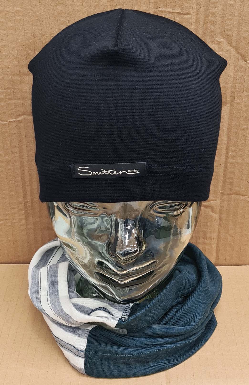 Green & Stripe Tones Unisex Merino Wool Thermal Neck Warmer Neck Gaiter