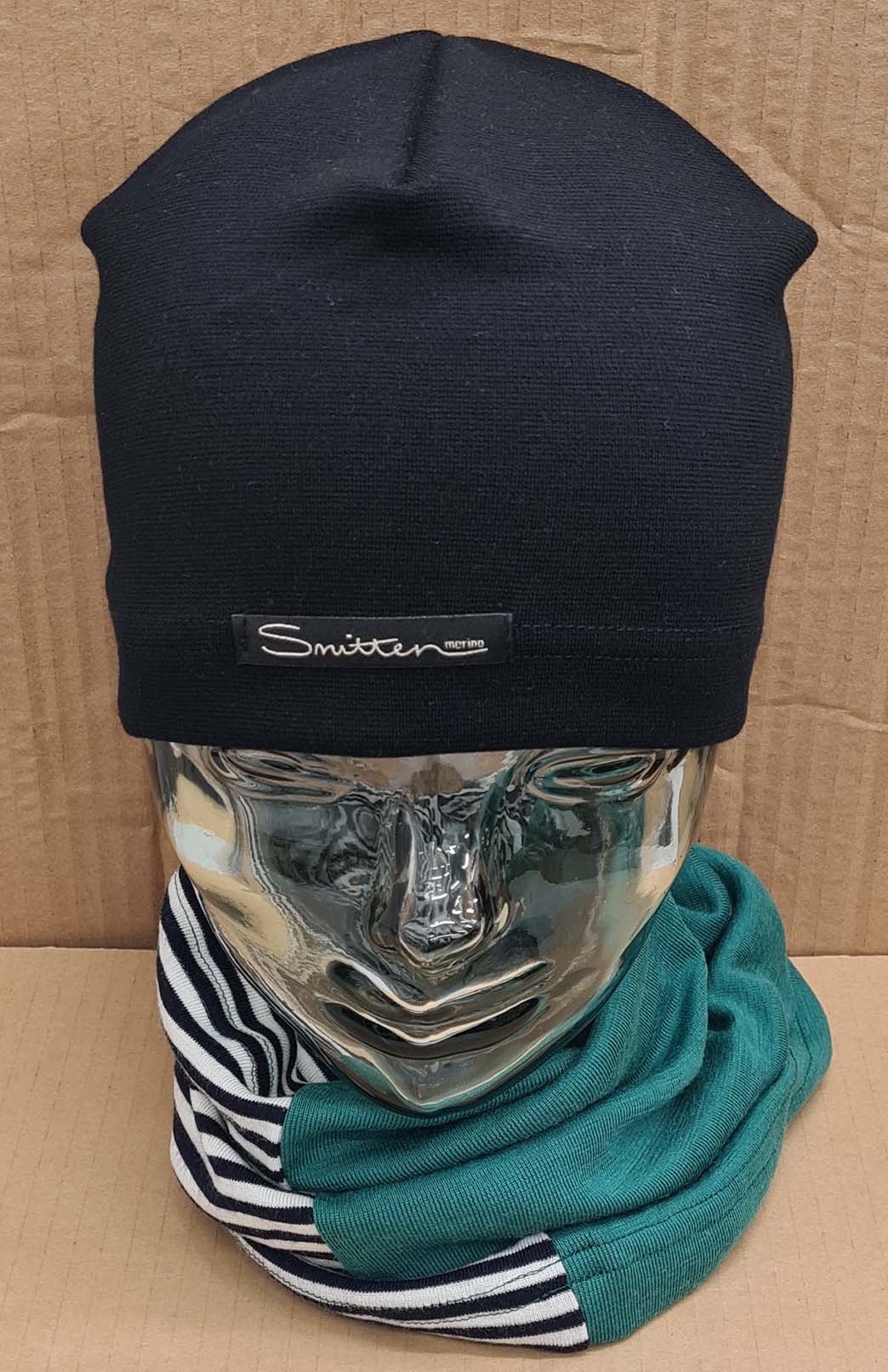 Green & Stripe Tones Unisex Merino Wool Thermal Neck Warmer Neck Gaiter