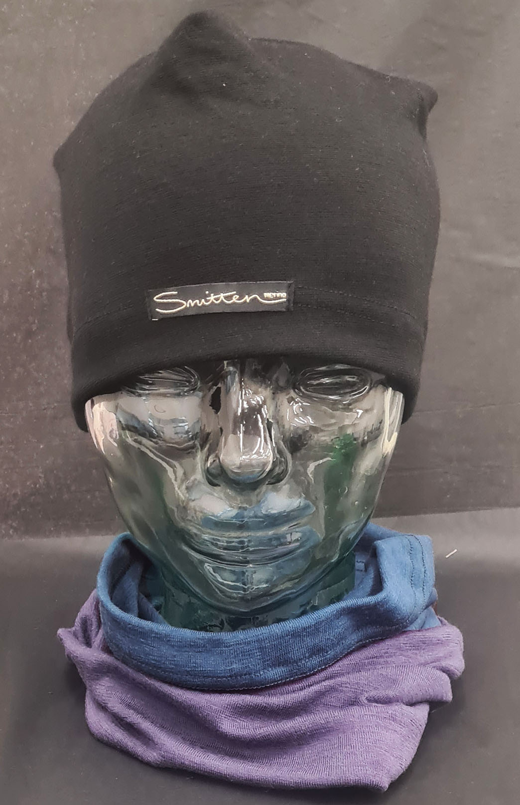 Green & Purple Tones Unisex Merino Wool Thermal Neck Warmer Neck Gaiter