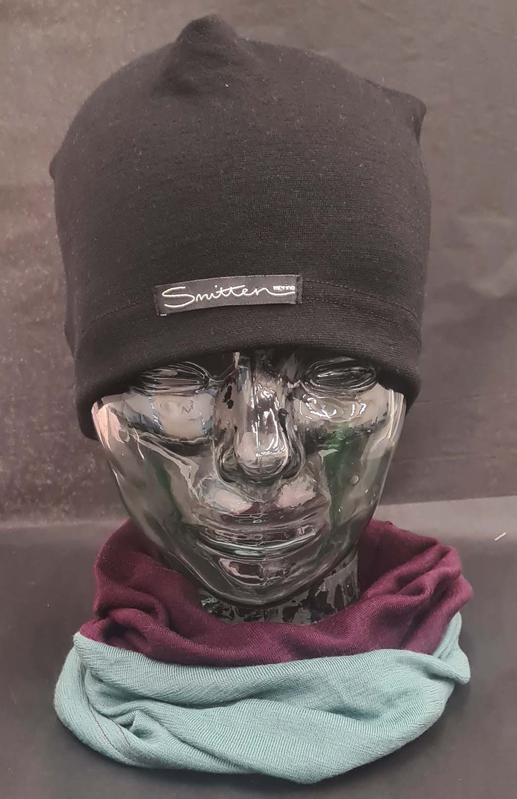 Green & Purple Tones Unisex Merino Wool Thermal Neck Warmer Neck Gaiter