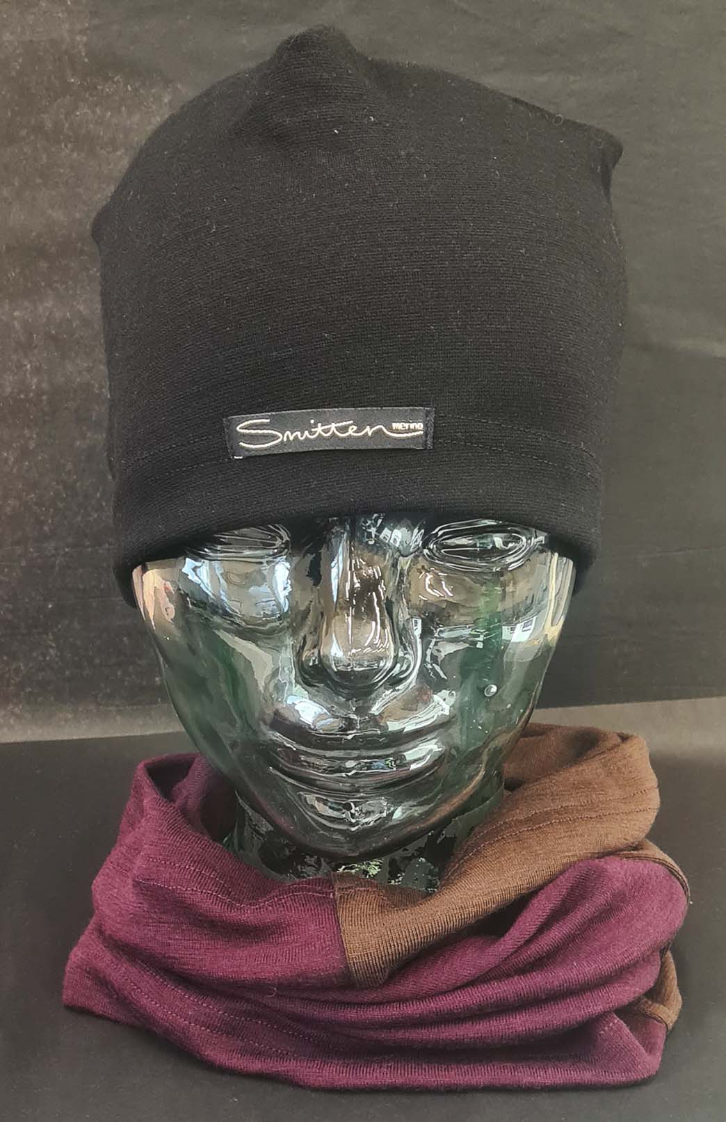 Brown & Purple Tones Unisex Merino Wool Thermal Neck Warmer Neck Gaiter